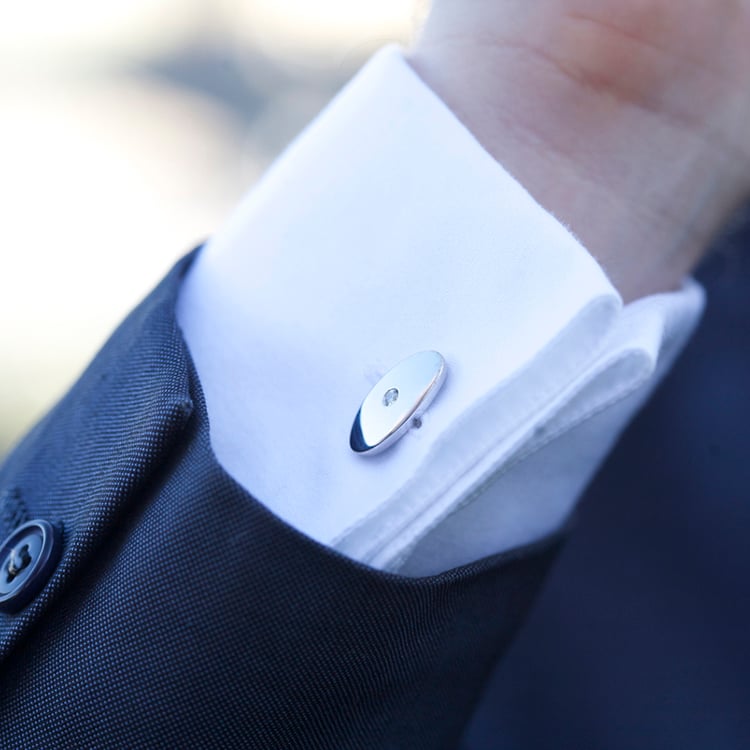 Zlaté manžetové knoflíky s diamanty 60336