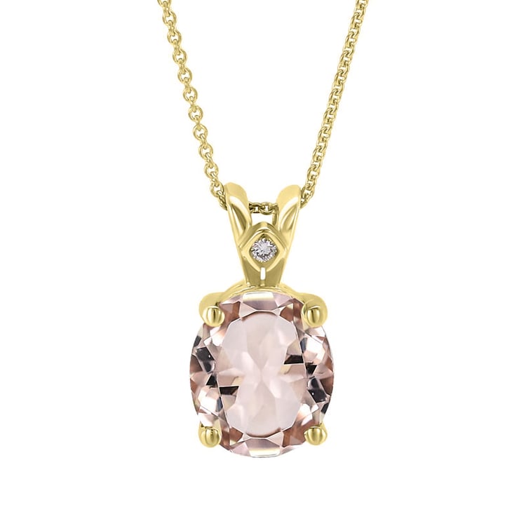 Náhrdelník s oválným morganitem 31618