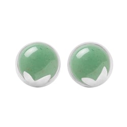 Zlaté náušnice s cabochon avanturíny Erica