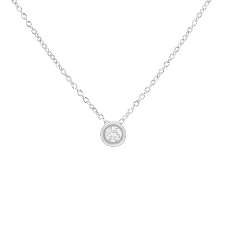 Diamantový přívěsek v minimalistickém stylu z bílého zlata 85208