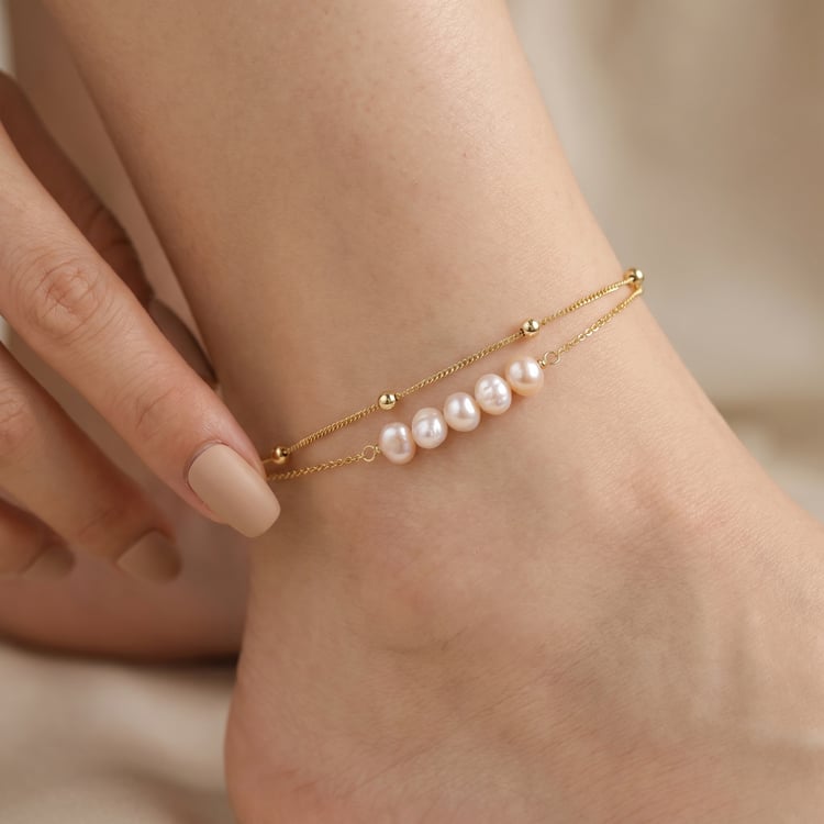 Stříbrný minimalistický náramek na nohu Lovie 167065