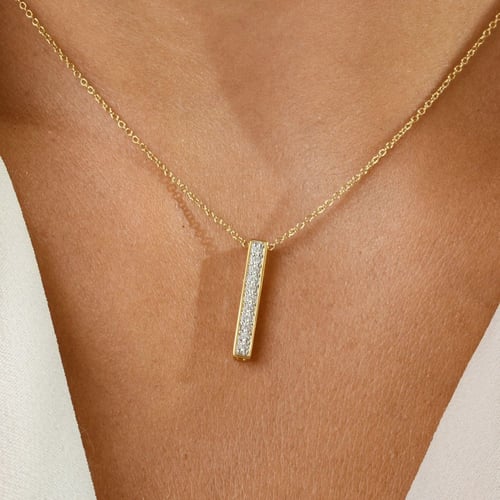 Zlatý přívěsek s lab-grown diamanty Ola