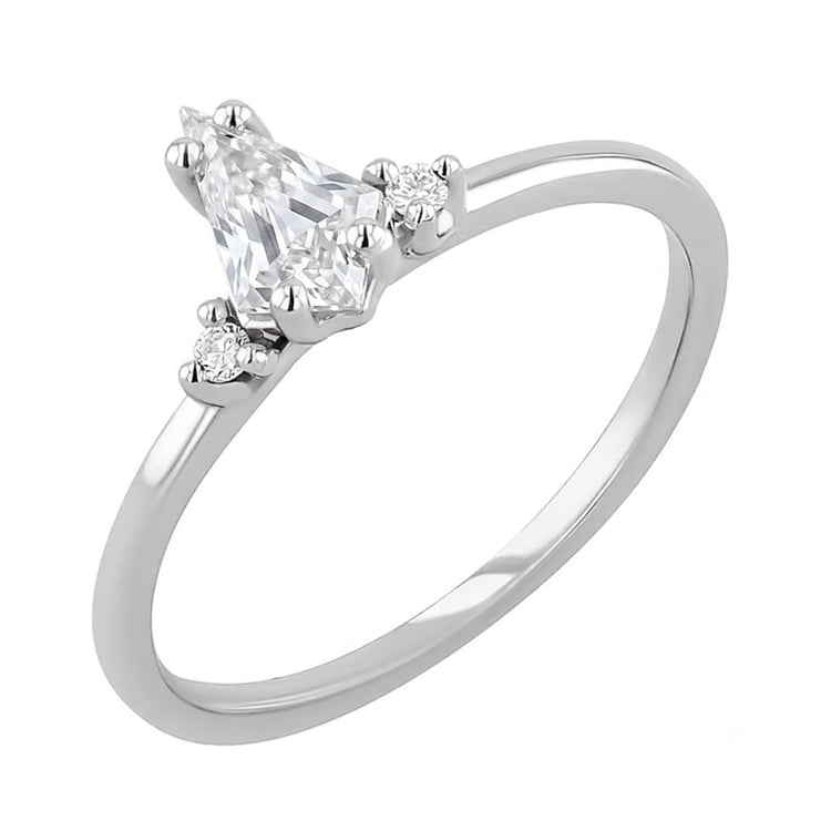 Cluster prsten ze zlata 0.41ct IGI certifikovaným lab-grown diamantem Isolde