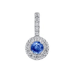 Stříbrný elegantní přívěsek s modrým safírem a lab-grown diamanty Harvey