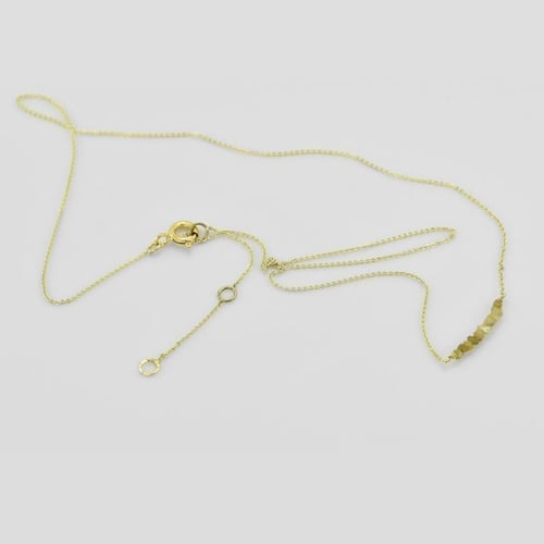 Zlatý choker se žlutými nebroušenými diamanty Inaku