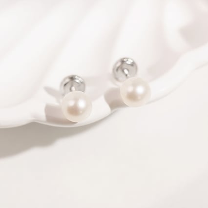 Perlové zlaté náušnice Abira