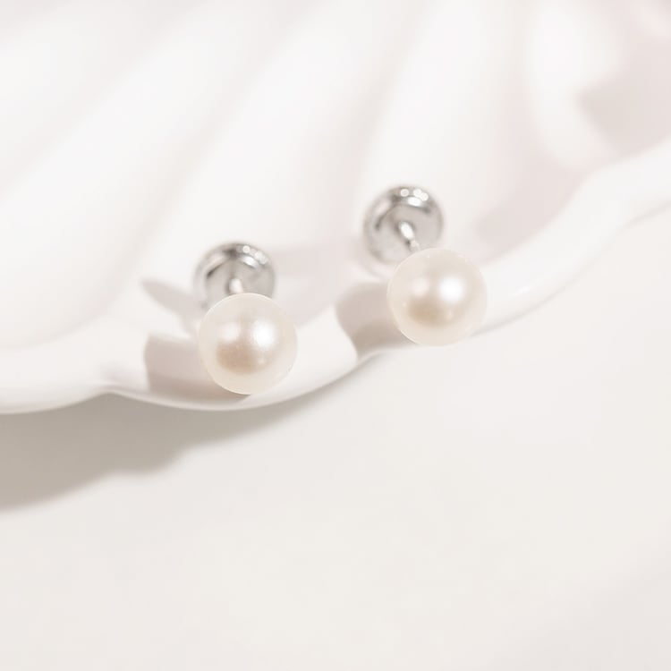 Perlové zlaté náušnice 158439