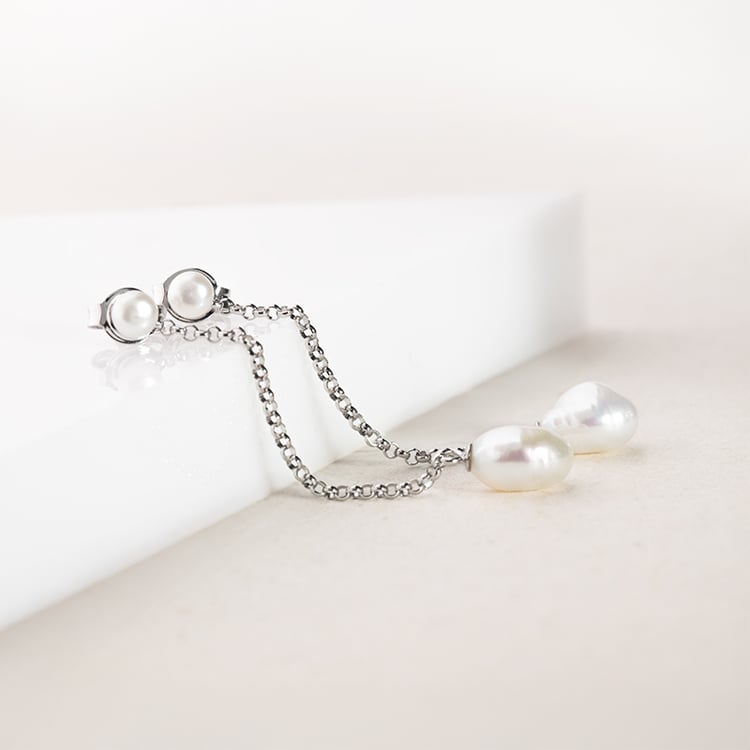 Visací perlové náušnice 2v1 Demery 147774