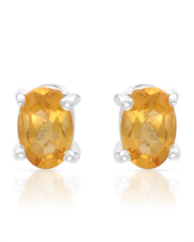 Náušnice s citríny stříbrné