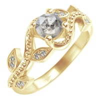 Zásnubní prsten se salt and pepper diamantem a lab-grown diamanty Vindo