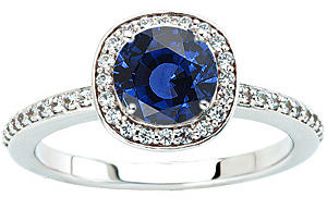 Diamantový prsten se safírem 393