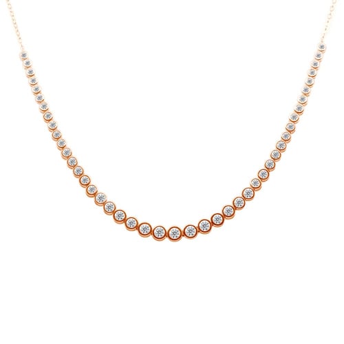 Luxusní stříbrný náhrdelník s diamanty Sofi