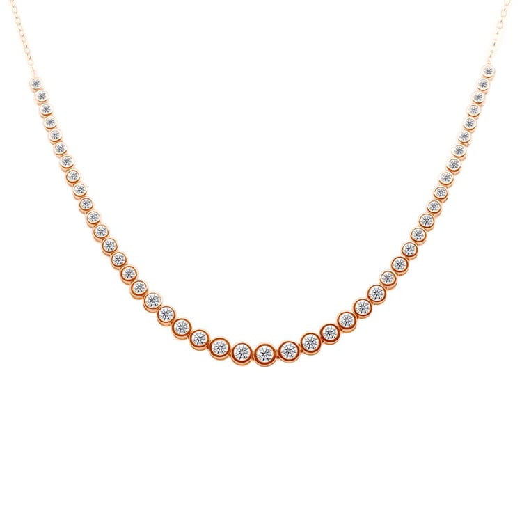 Luxusní stříbrný náhrdelník s lab-grown diamanty Sofi 160358