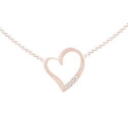 Náhrdelník ve tvaru srdce s diamanty a gravírem Rimsha