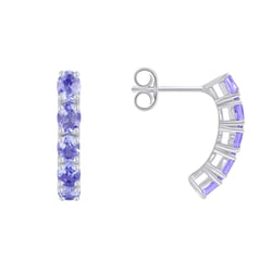Stříbrné náušnice s tanzanity Felixa