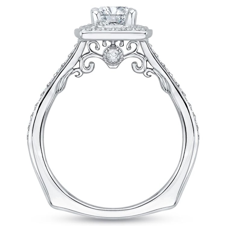 Zlatý zásnubní prsten s emerald diamantem 46392