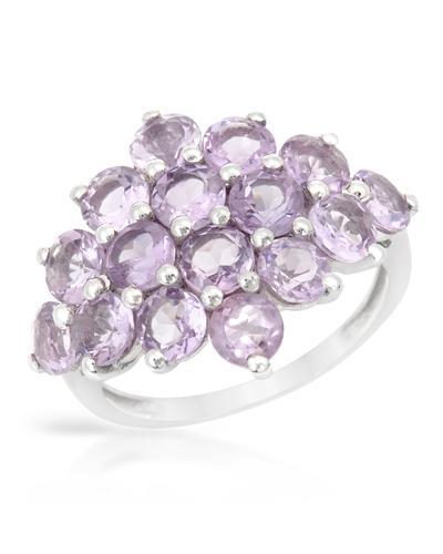 Stříbrný prsten s ametysty