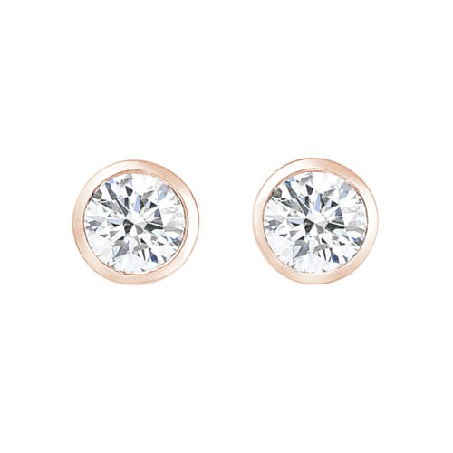 Bezel napichovací náušnice s 0.06ct diamanty Gelsey