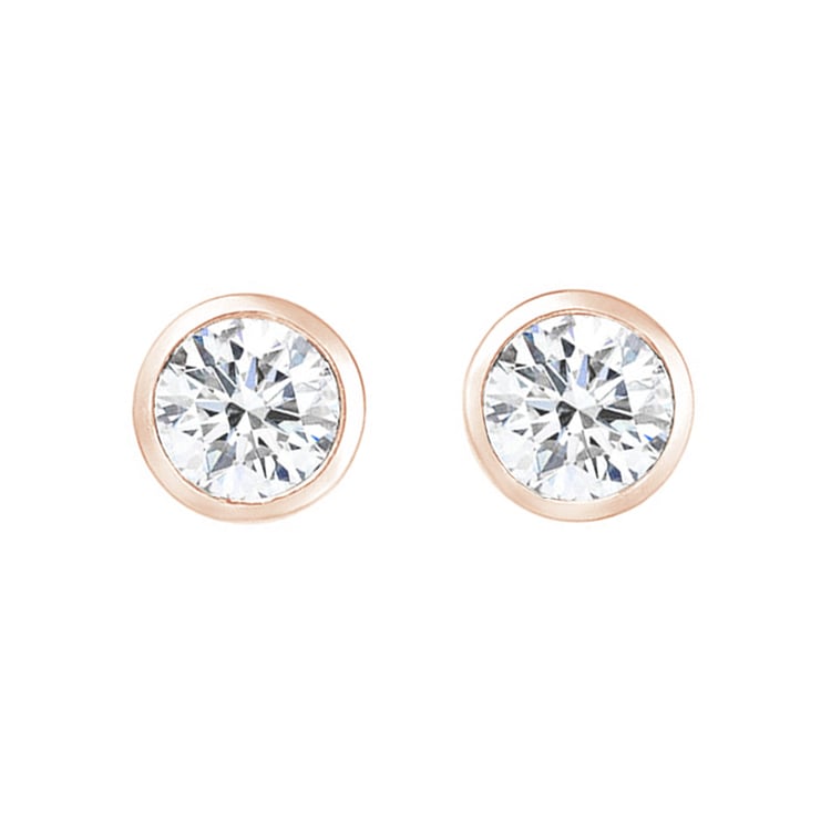 Bezel napichovací náušnice s 0.06ct diamanty Gelsey 119915