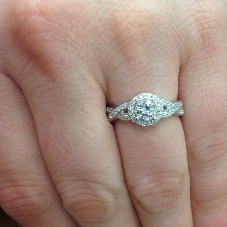 Zásnubní prsten s diamanty 4469