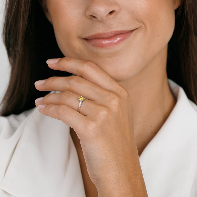 Zásnubní prsten ze zlata s 0.36ct IGI certifikovaným lab-grown diamantem Mileva 158301