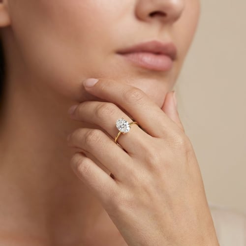 Zásnubní prsten ze zlata s 0.52ct IGI certifikovaným lab-grown diamantem Frost