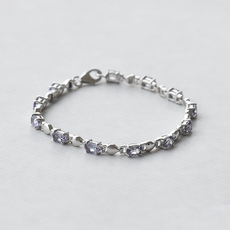 Stříbrný náramek s Alexandrity 73960