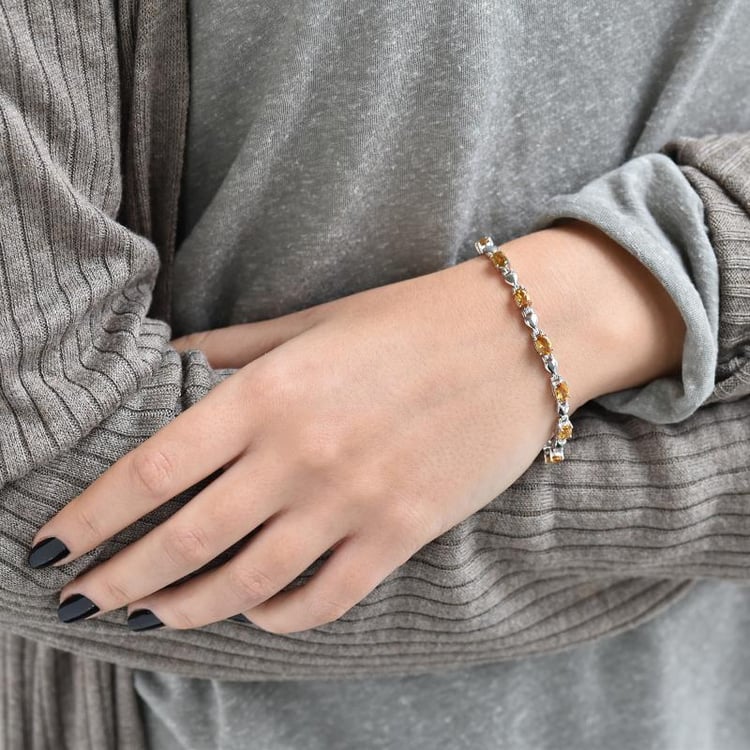 Elegantní náramek s citríny 29857