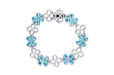 Topasový stříbrný náramek