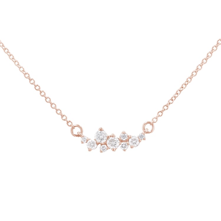 Cluster náhrdelník s lab-grown diamanty Kianna 159639