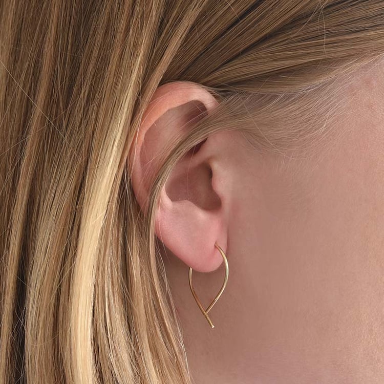 náušnice netradičního designu ze zlata 84437