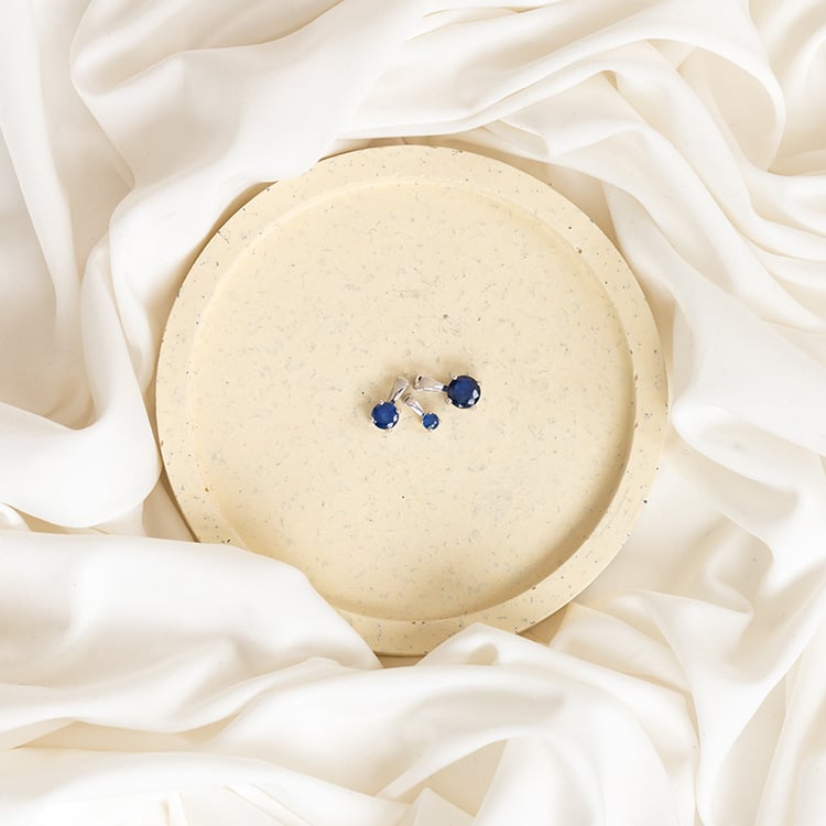 Přívěsek s modrým safírem s výběrem velikosti Quinn 123586