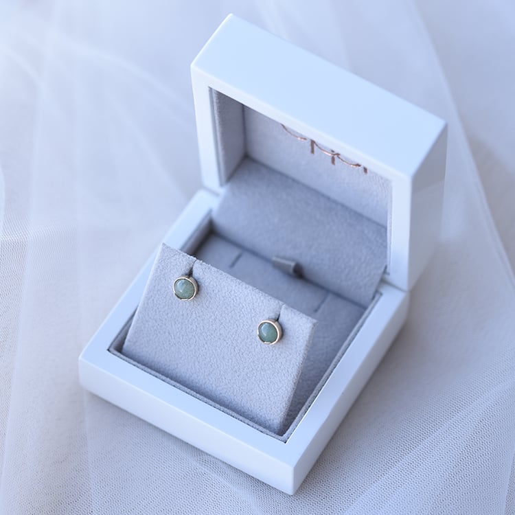 Zlaté náušnice s avanturíny 61906