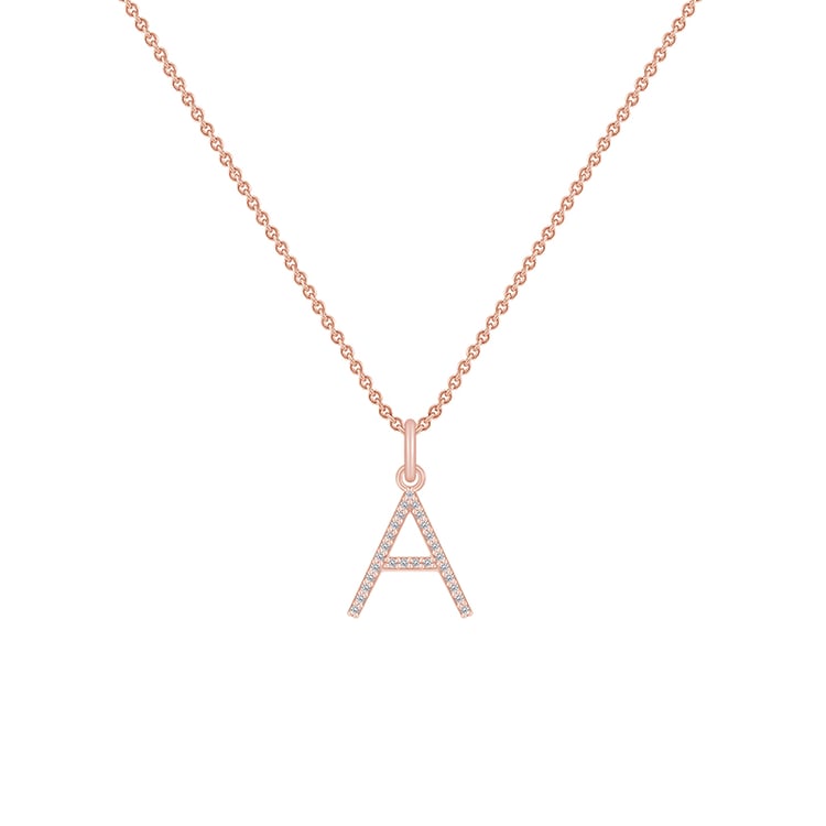 Personalizovaný přívěsek se syntetickými diamanty ze zlata 90199