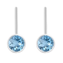 Zlaté visací náušnice s topazy Vega