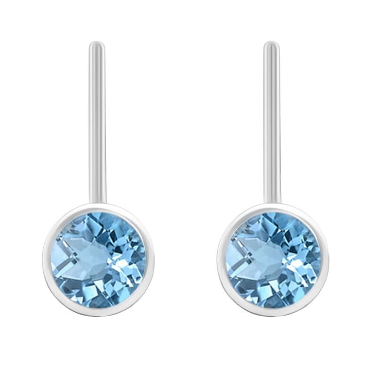 Zlaté visací náušnice s topazy