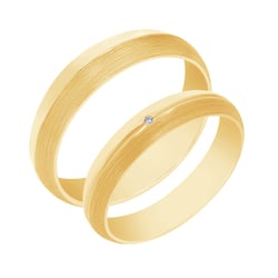 Zlaté snubní prsteny s diamantem Ally