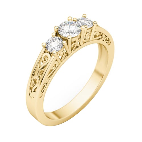 Vintage zásnubní prsten s lab-grown diamanty Lariah
