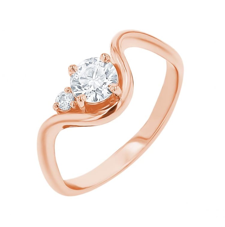 Prsten s round diamantem 155496