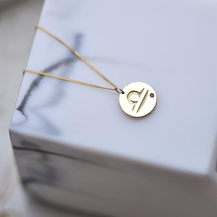 Stříbrný přívěsek se znamením a turmalínem Váhy 103455