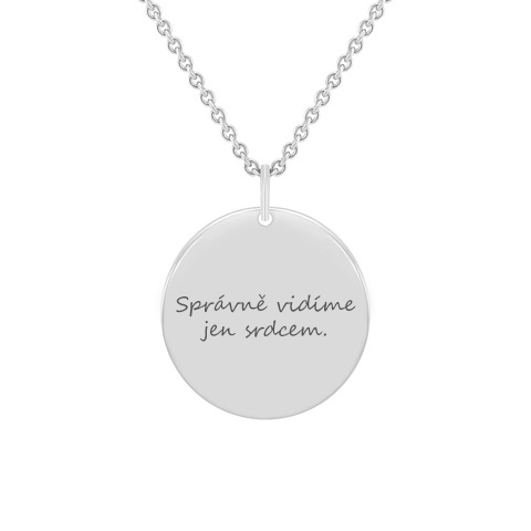 Stříbrný přívěsek Malý princ s liškou a gravírem 115146