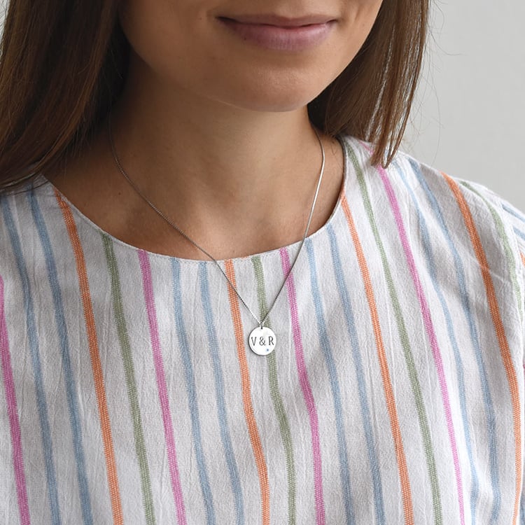 Náhrdelník ze zlata s modrým diamantem 67556