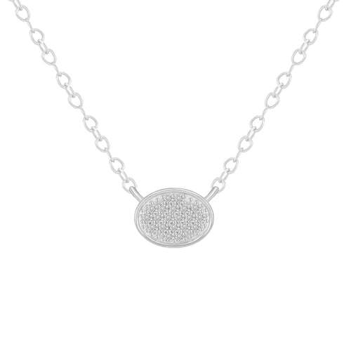 Oválný minimalistický náhrdelník s diamanty Vonnie