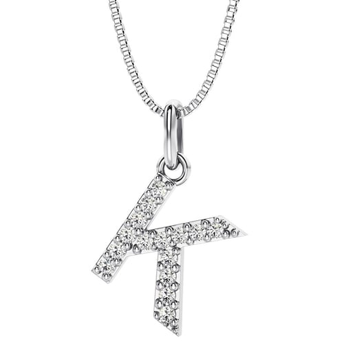 Stříbrný přívěsek ve tvaru písmene s lab-grown diamanty Letra