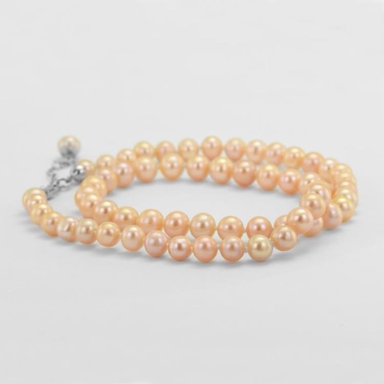 Stříbrný náhrdelník s perlami 50699