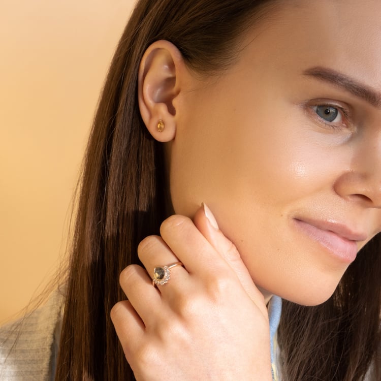 Prsten s pear salt and pepper diamantem a lab-grown diamanty Elysia 99188