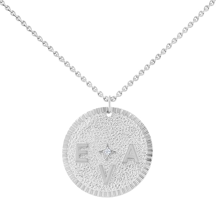 Stříbrný personalizovaný přívěsek s drahokamem a písmenem Larry