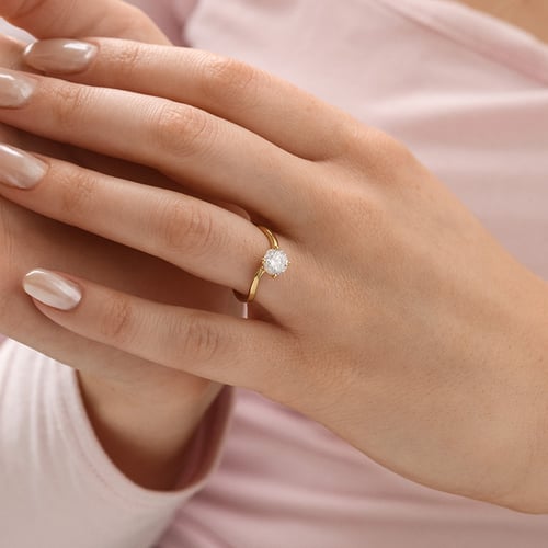 Atypický zásnubní prsten s 0.57ct IGI certifikovaným lab-grown diamantem Livia