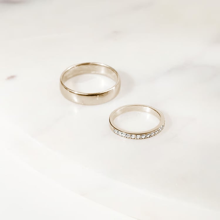 Eternity prsten s 1.50 mm lab-grown diamanty z oříškového zlata Lorne 166338