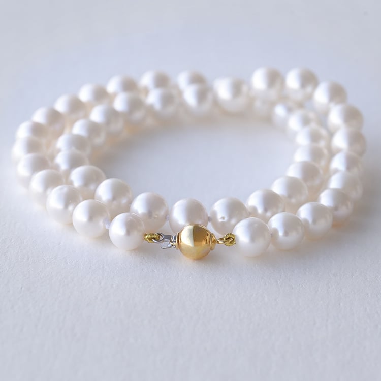 Perlový náhrdelník ze zlata 74630